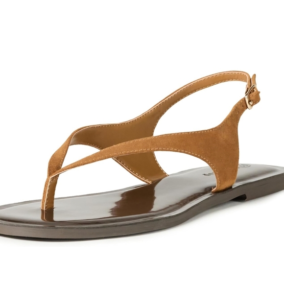 The Drop Cognac Microsuede (Cinda) Size 9 - Picture 2 of 5